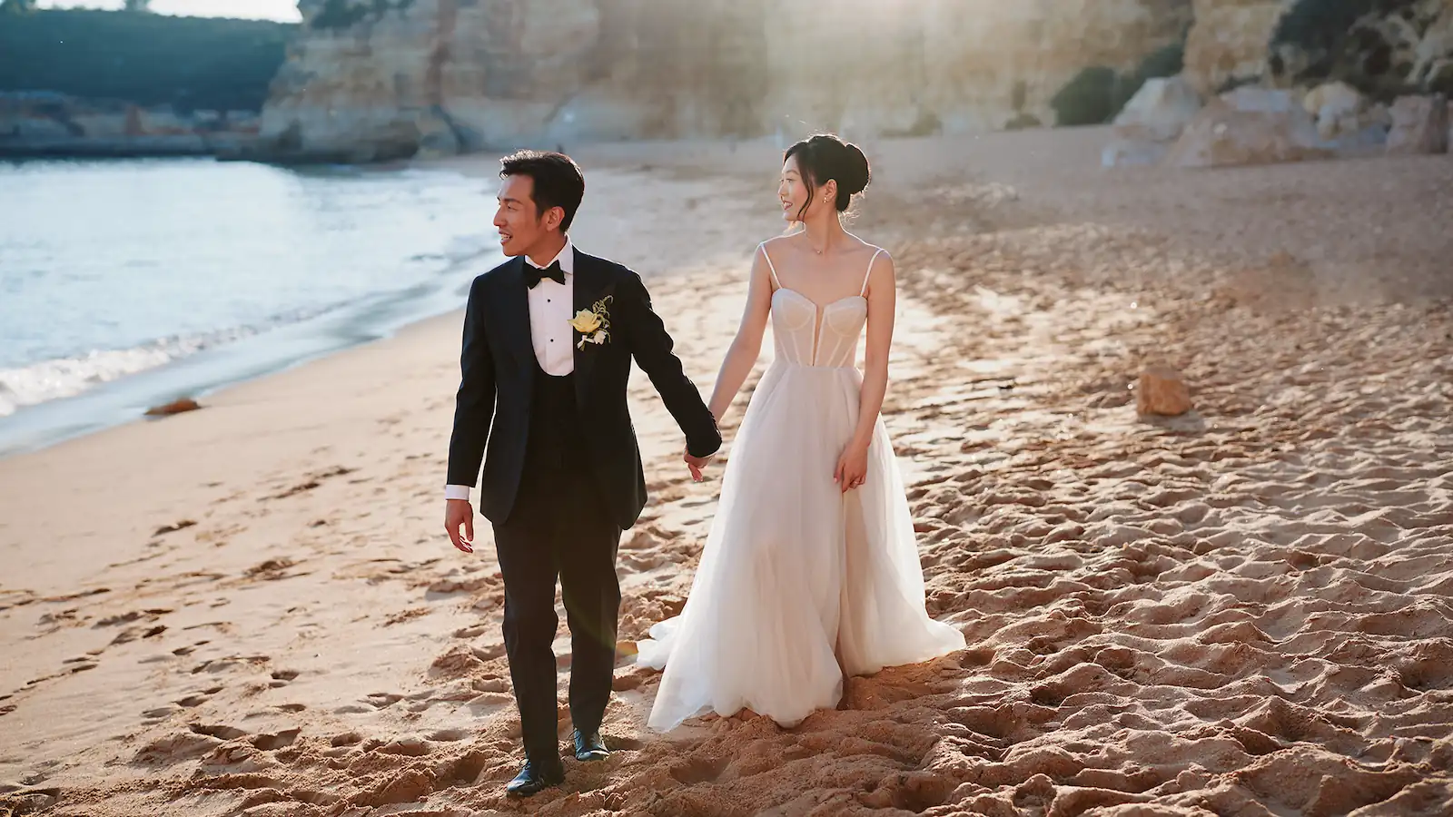 Algarve wedding photographer capturing a destination wedding in Portugal with a cinematic documentary style