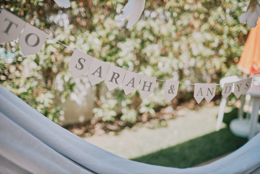 Wedding decoration with couple´s name on it