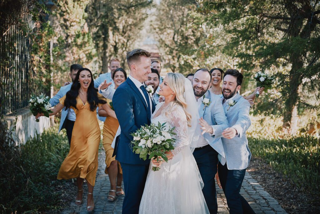 Bride and bridal party