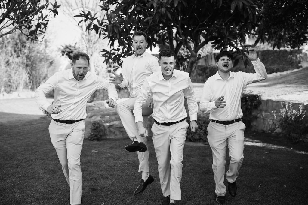 Groomsmen in Algarve wedding venue Solar do Paco photographed by Algarve photographer Maria & Sandy