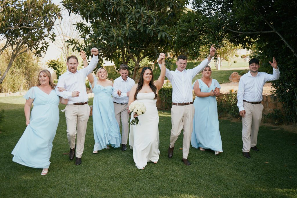 Bridal party at Solar do Paco photographed by Algarve wedding photographers Maria & Sandy