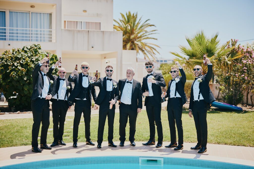 Algarve wedding preparation in villa photographed by Algarve wedding photograpers Maria & Sandy