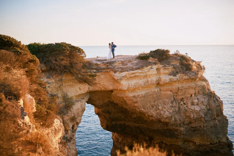 Robert and Kelsey at their destination wedding at Vila Alba Resort in the Algarve, Portugal