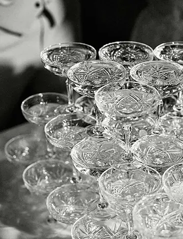 Sektempfang und Hochzeitsdekoration bei einer Algarve Hochzeit in Portugal